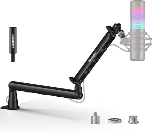 Vista 8 de Brazo de Micrófono, Aokeo AK-55i - Soporte de Brazo de Micrófono de Escritorio Ajustable de Bajo Perfil, Adecuado para Blue Yeti, Snowball iCE