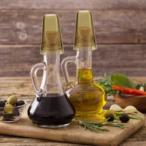 Vista 7 de ZEAYEA 24 fundas universales para botellas de licor, translúcidas para verter botellas de polvo, tapas de plástico para verter polvo para el hogar