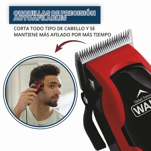 Vista 5 de Rasuradora Wahl 79900, grado de impermeabilidad 1501P para el corte del cabello (20 piezas), 1, Rojo