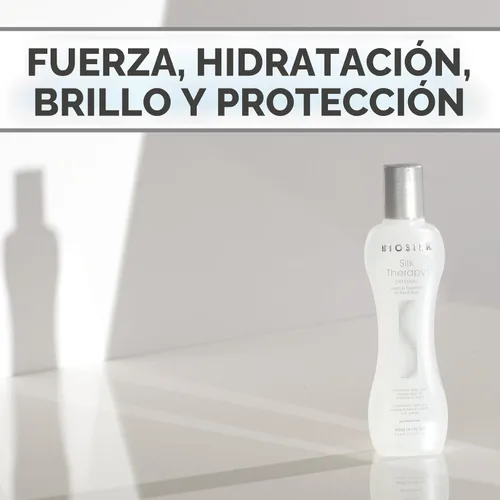 Vista 4 de BioSilk Silk Therapy Original, tratamiento reconstructor para añadir brillo y ayudar a prevenir las puntas abiertas, sin sulfato, parabenos