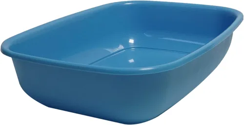 Vista 2 de Aimé Caja de arena sin llanta/borde redondeado para gato, 16.9 x 12.2 x 3.9 in, 0.7 lbs - Surtido