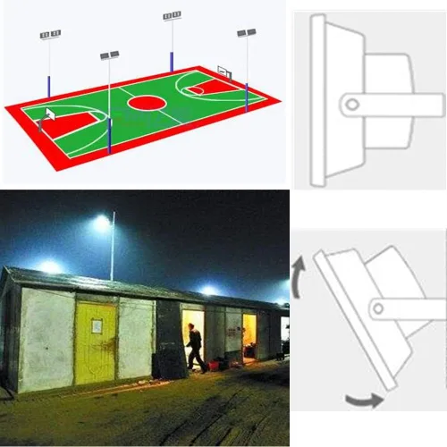 Vista 7 de Jiuding Proyector LED para exteriores, 200 W, súper brillante, 6000 K, impermeable, luz de seguridad, luz blanca equivalente a 1000 W, lámpara