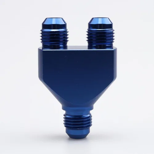Vista 8 de AC PERFORMANCE -6 AN In to -6 AN Out Y Block Splitter Montaje de combustible Aluminio Negro