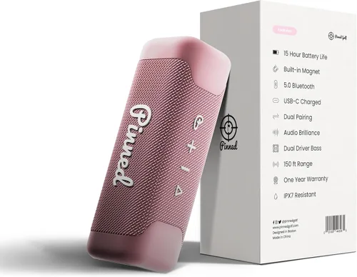 Vista 14 de Altavoz Dart Pinned 2.0 - Recargable USB-C, Batería de 10+ Horas, Resistente al Agua IPX7, Mosquetón con Clip para Bolsa - Altavoces Bluetooth