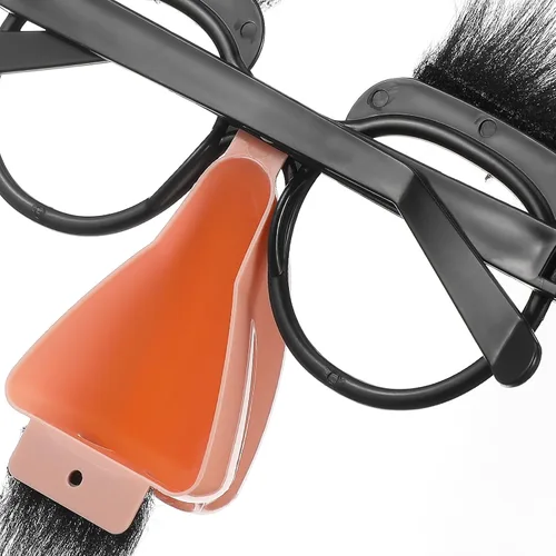 Vista 2 de Gafas de disfraz con divertidas cejas de nariz, nariz y anteojos, disfraz clásico, bigote, recuerdos de fiesta para disfraz de Halloween, fiestas