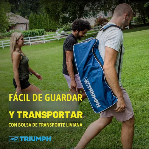 Vista 6 de Triumph Sports Badminton Set for Backyard & Outdoors with 4 Badminton Rackets, 3 Birdies, Net, Boundary Lines & Carry Bag
