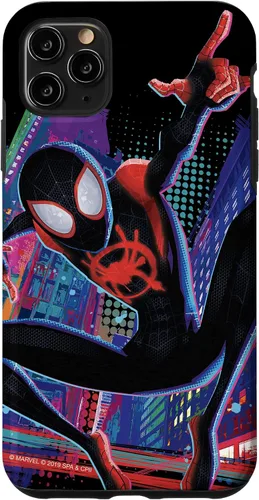 Vista 13 de Marvel Spider-Man Into The Spider-Verse Miles Morales City - Carcasa para iPhone 17