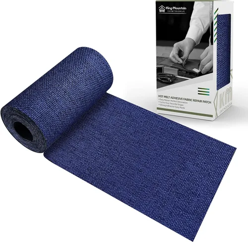Vista 54 de KING MOUNTAIN Parche de lona para planchar, 3 x 60 pulgadas, parche de reparación de tela 100% algodón impermeable, utilizado para varios sofás
