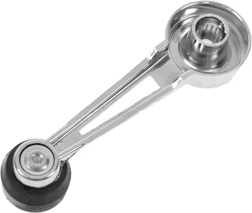 Vista 2 de Juego de manivelas para ventana lateral del conductor y del pasajero, cromo y negro compatible con Ford Bronco 1980-1986 F-100 1975-1977 F-150 F-250