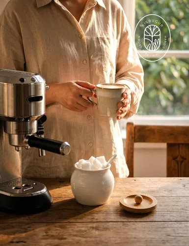 Vista 4 de Azucarero AISBUGUR con tapa y cuchara, cerámica Contenedor de azúcar de 10 onzas, tarro de azúcar para encimera de cocina, decoración de barra