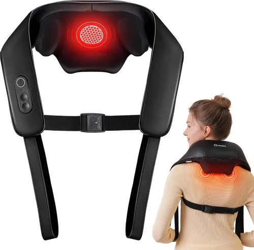 Vista 10 de KNQZE Masajeador de cuello inalámbrico para aliviar el dolor de tejido Beige