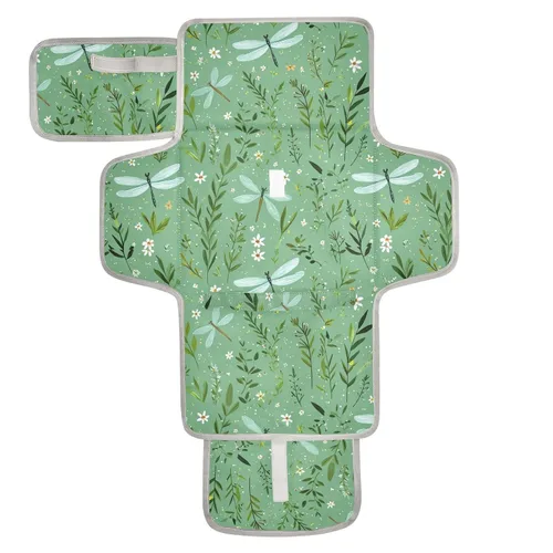Vista 46 de Cambiador de pañales portátil, cambiador de pañales de viaje, impermeable, plegable, ligero, cambiador de bebé con almohada incorporada, perezosos
