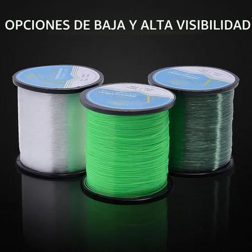 Vista 7 de SF - Línea de pesca monofilamento premium, carrete X-Strong de nailon mono material, línea líder para agua salada y agua dulce