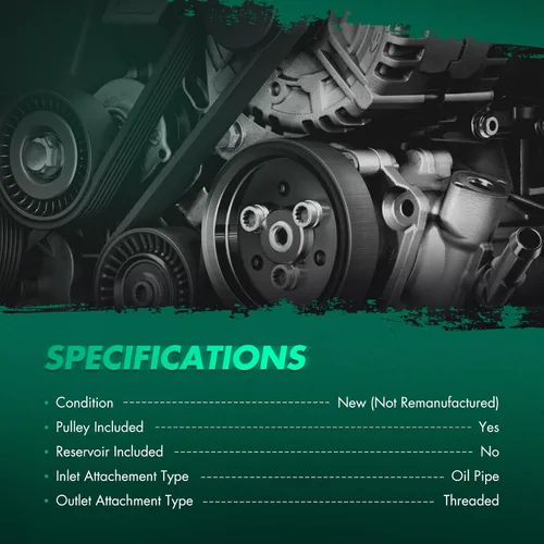 Vista 3 de SCITOO Bomba de dirección asistida, con polea, 2007-2012 para Dodge Caliber, 2007-2017 para Jeep Compass, 2007-2017 para Jeep Patriot, reemplazo #