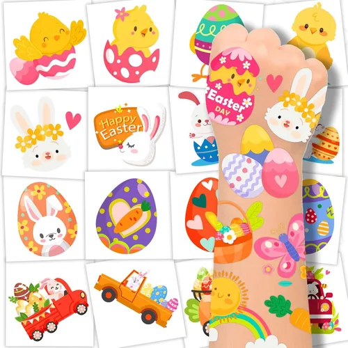 Vista 8 de 240 tatuajes temporales de Navidad para niños, calcomanías de tatuajes impermeables de seguridad a granel, rellenos de calcetines, la mejor opción