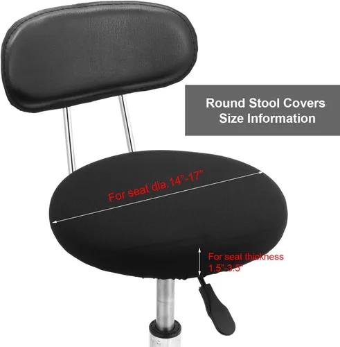 Vista 2 de Tatuo Fundas de Asiento de Taburete de Bar Redondas Lavables Fundas de Cojín de Taburete Fundas Elásticas para Sillas de Bar para Sillas de 14-17