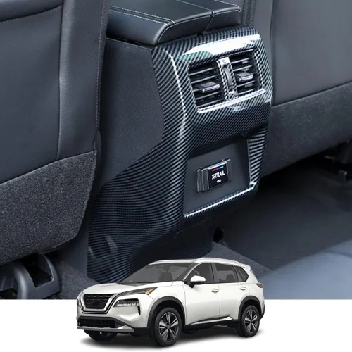 Vista 11 de Accesorios interiores personalizados para Nissan Rogue 2021 2022 2023, cubierta de salida de aire acondicionado ABS, cubierta de marco, cubierta