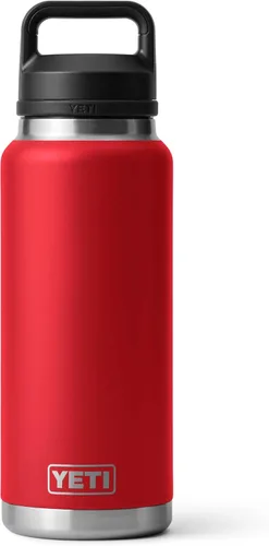 Vista 23 de YETI Rambler - Botella de 36 onzas, aislada al vacío, a prueba de fugas, de acero inoxidable con tapón para sorbos Aislamiento al vacío Azul marino