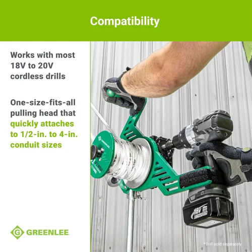 Vista 19 de Greenlee G1 Versi-Tugger - Extractor de cable eléctrico de mano, 1,000 libras, 1/2" - 4