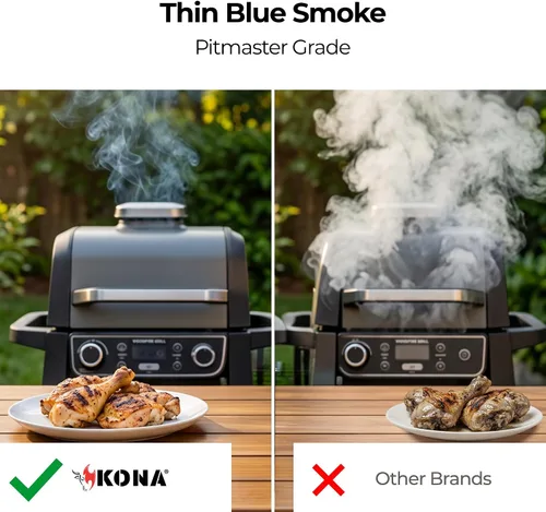 Vista 7 de Kona Sweetwood Blend - Gránulos ahumadores diseñados para parrilla Ninja Woodfire al aire libre, bolsa resellable de 2 libras