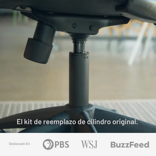Vista 2 de Reemplazo del cilindro de silla de oficina (como se ve en PBS) – Pistón de elevación de gas neumático resistente para sillas de escritorio y sillas