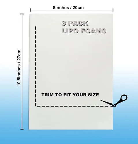 Vista 8 de Paquete de 3 Espumas Lipo - Tabla Abdominal Post Cirugía para Uso con Prendas de Compresión Abdominal Aplanadoras Post Cirugía de Liposucción
