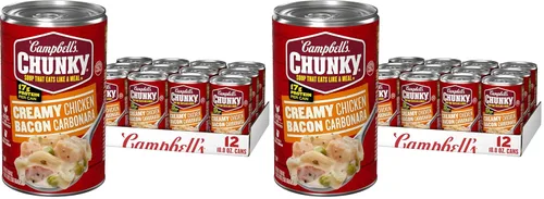 Vista 11 de Campbell's Chunky Sopa cremosa de pollo y tocino carbonara, lata de 18.8 onzas