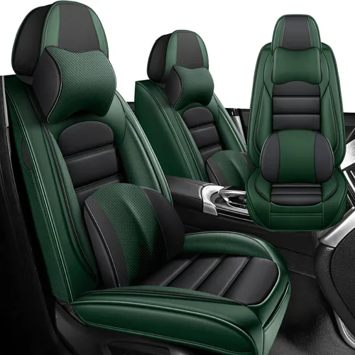 Vista 19 de Fundas de asiento de coche para Jeep Commander 2006-2010, funda de asiento de PU de cuero suave impermeable y transpirable con bolsillos