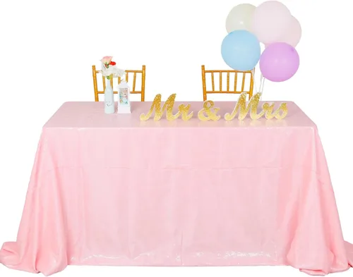 Vista 11 de ShiDianYi Mantel redondo de lentejuelas azul bebé de 72 pulgadas, mantel de lentejuelas con purpurina para pastel de postre con purpurina, mantel