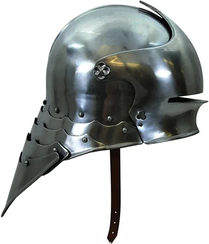 Vista 2 de Disfraz medieval de metal militar alemán sallet espartano de casco romano