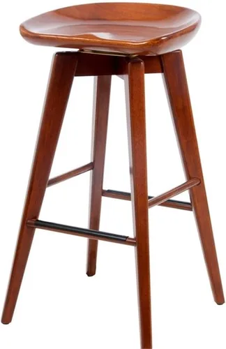 Vista 7 de Boraam Bali Taburete de bar giratorio sin respaldo - Madera de otoño
