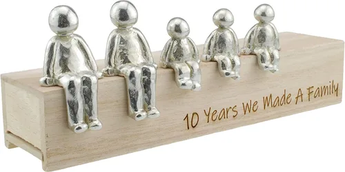 Vista 6 de Idea para el 10º aniversario – 10 años hicimos una familia 100% – Elige tu regalo de combinación familiar (1 niño)