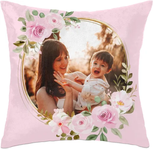 Vista 25 de Funda de almohada personalizada para mamá, funda de almohada cuadrada para el día de la madre, decoración de 16 pulgadas, vegetación