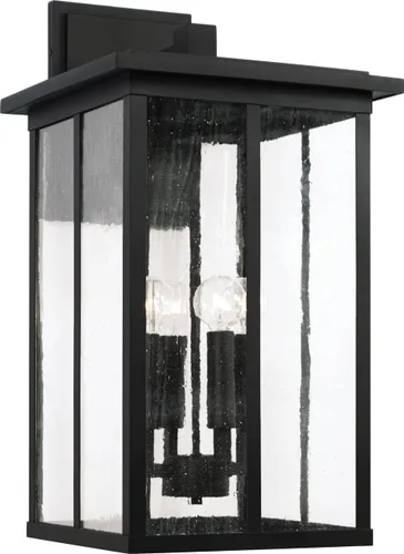 Vista 8 de Capital Lighting 943811OZ Barrett - Farol rectangular de pared para exteriores, cristal envejecido, 1 luz de 100 vatios, 12 pulgadas de alto x 7