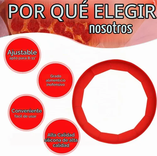 Vista 4 de Protectores de silicona ajustables para tartas – Anillo de cubierta de protectores para hornear se adapta a pasteles de 8 a 11.4 pulgadas