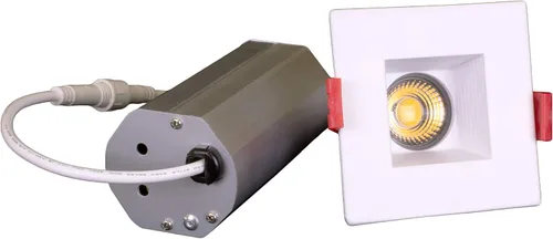 Vista 8 de NICOR Lighting - Foco empotrable LED cuadrado de 2 pulgadas con deflector en blanco, 2700K (DQD211202KWHBF)