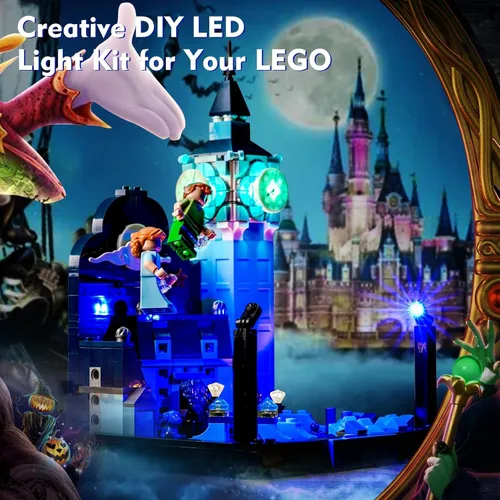 Vista 6 de LocoLee Kit de luces LED para LEGO Peter Pan y Wendy's Flight Over London 43232 para adultos (solo luces, sin modelos)