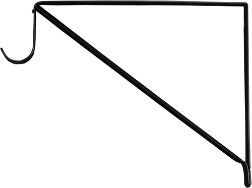 Vista 5 de Harrier Hardware Estante de armario resistente y soporte para barra, negro, paquete de 3
