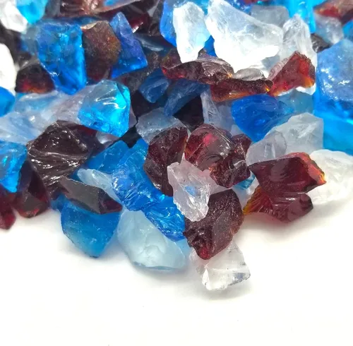Vista 15 de Clear & Blue Blend - Decoración multiusos de primera calidad y cristal de fuego de 2 libras de 1/4 a 1/2 pulgadas, para uso en características