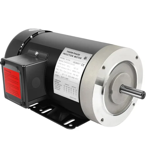 Vista 8 de Motor eléctrico 1.5HP 1750 RPM Motor trifásico de uso general 5/8 "Diámetro del eje 4 Polo 56C TEFC 60HZ 230/460V
