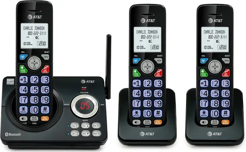 Vista 15 de AT&T Teléfono inalámbrico DECT 6.0 - Bloqueador de llamadas inteligente, Bluetooth conecta a la celda, anuncio de identificación de llamadas