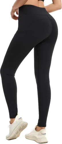 Vista 2 de adorence Leggings para mujer con bolsillos (suaves, de cintura alta y opaca), pantalones de yoga, leggings de entrenamiento para mujer