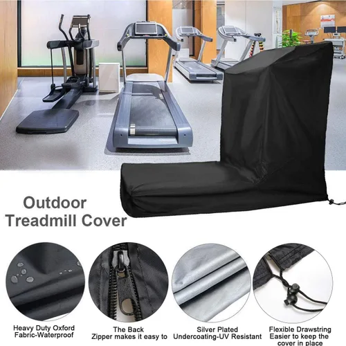 Vista 3 de Funda para cinta de correr, plegable, con cremallera, a prueba de polvo e impermeable, apta para hacer ejercicio, deportes, correr