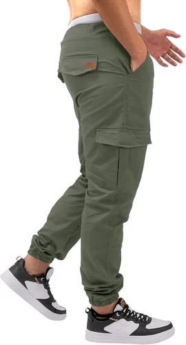 Vista 3 de OUTSON Mens Fashion Joggers Sports Pants Casual Cotton Cargo Pants Gym Sweatpants Trousers Mens Long Pant