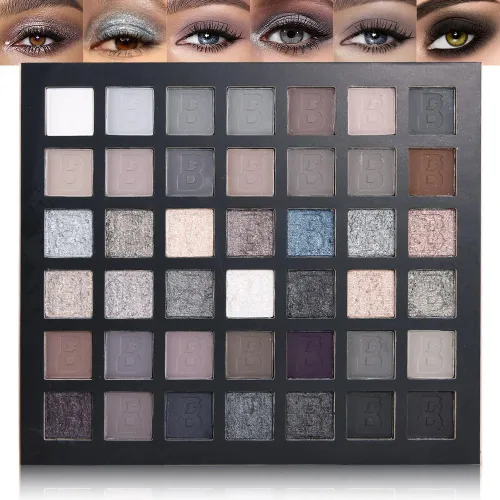 Vista 34 de CAKAILA Paleta de sombra de ojos mate de 10 colores, color gris y gris topo, paleta de sombra de ojos neutra, paleta de maquillaje de larga