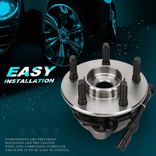 Vista 6 de IRONTEK 4WD 515003 Conjunto de cojinete de rueda delantera y cubo para Ford 1995-2001 Explorer, 2001-2003 Explorer Sport Trac, 2000-2009 Ranger