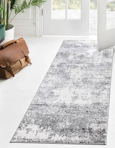 Vista 23 de Keen Home Design Alfombras de Área - 2x3 Que No Se Desprenden, Alfombras Abstractas para Cocina, Sala de Estar, Dormitorio, Comedor, Entrada Negro