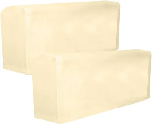 Vista 8 de Garneck 2 fundas de tela elástica para reposabrazos antideslizantes, de elastano, para sillón reclinable, protector de muebles, color beige