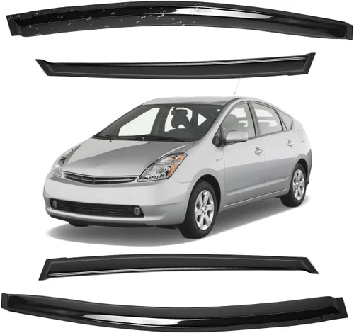 Vista 62 de Viseras para ventanas para Mazda 3 Sedán 4 puertas 2004 2005 2006 2007 2008 2009 estilo JDM Mugen, deflector de viento, protector solar y de lluvia