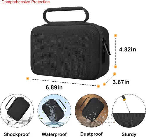 Vista 3 de Elonbo Funda de transporte para iHealth Track Smart Monitor de presión arterial en la parte superior del brazo, monitor de presión arterial Negro